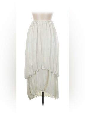 Chic High-Low White Skirt